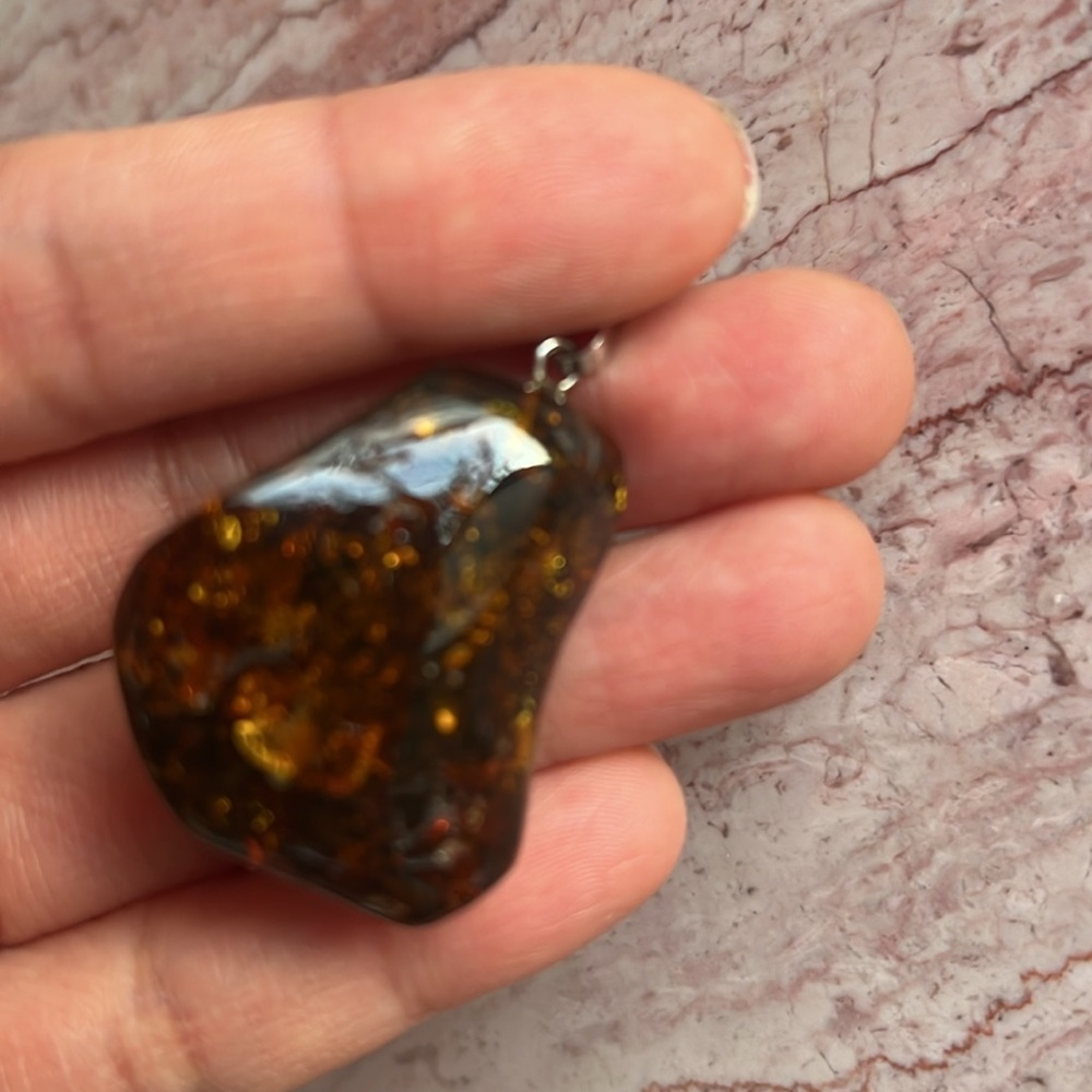 New Baltic amber pendant green - Picture 6 of 7
